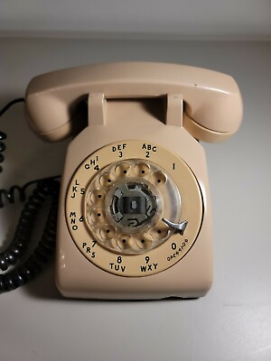 Vintage ATamp;T Tan Nude Color Western Electric ATamp;T System Rotary Phone R500DM $23.99