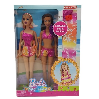 #ad Barbie 2008 Beach Party Barbie amp; Teresa Set P3496 by Mattel NIB Barbie $49.99