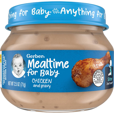 #ad Gerber 2nd Foods Mealtime for Baby Baby Food Chicken amp;amp; Gravy 2.5 oz Jar $2.98