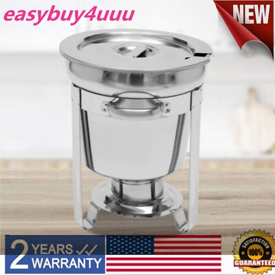 #ad 7L Round Chafing Dish Food Warmer Tray Buffet Catering 201 Stainless Steel $47.00