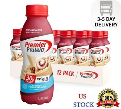 #ad Premier Protein Shake 30g Protein 11.5 Fl Oz Pack of 12 Cinnamon Roll $28.53