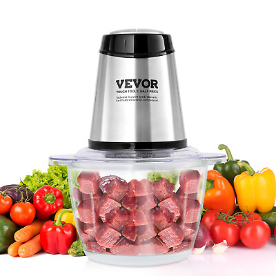 #ad VEVOR Electric Food Chopper Food Processor 1.2L Glass Bowl Meat Grinder Mixer $24.99