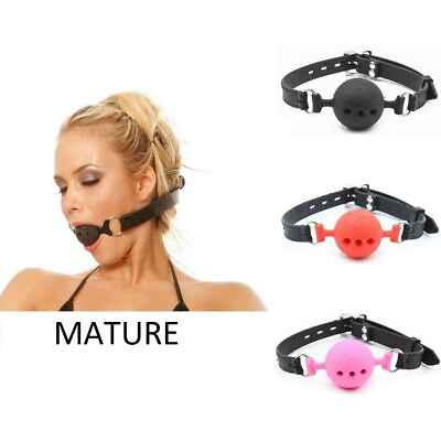 #ad #ad Ball Gag Open Mouth Silicone Oral Restraint Bondage Harness Belt Black Red Pink $9.99