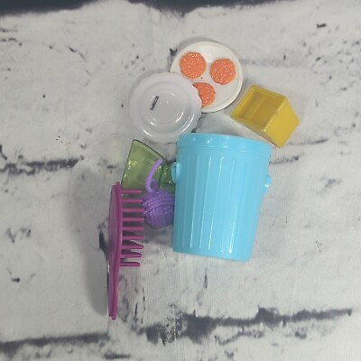 #ad Barbie Doll Accessories Lot Food Dishes $9.99