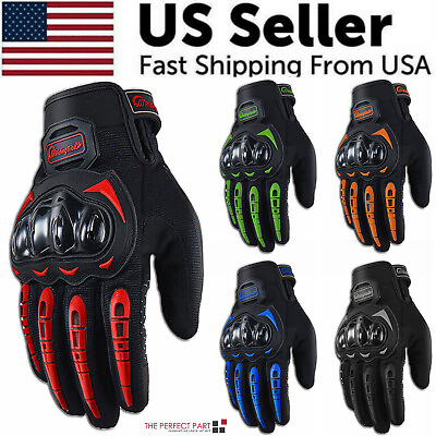 Racing Motorcycle Motorbike Motocross Riding Dirt Bike Full Finger Sports Gloves $12.89