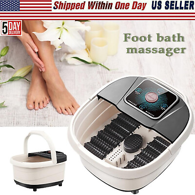 #ad #ad Electric Foot Spa Bath Massager Heat Soak Rollers Pedicure Tub Kit Stress Relief $44.99