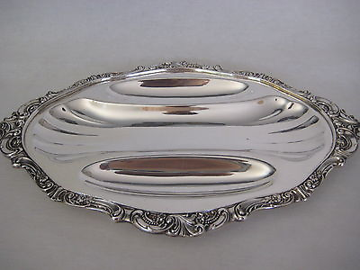 Wallace Baroque #221 3 PRT Relish Silverplate Oval Plate 13 1 2quot; X 9 3 4quot; $179.99