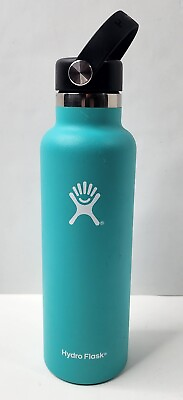 #ad Hydro Flask 21oz Stainless Steel Bottle Teal Standard Mouth w Flex Cap $24.77