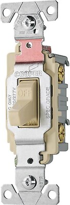 #ad Toggle Light Switch 20a IvoryNo CS120V Cooper Wiring Devices Inc $10.57