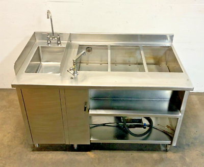 Hatco FR2 6B Hydro Heater 3 Well Stainless Steel Food Cabinet Sink Rethermalizer $2200.00