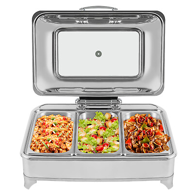 Electric Buffet Food Warmers Commercial Heat Food Countertop Silver Pizza Warmer $171.04