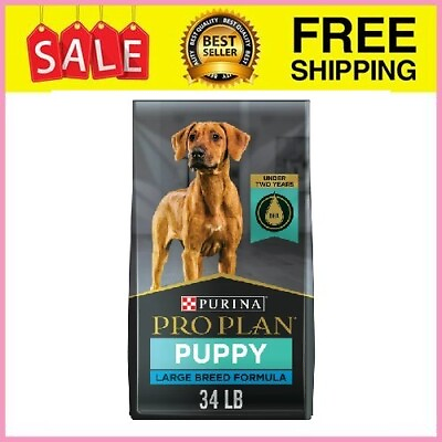 Purina Pro Plan Large Breed Dry Puppy Food Chicken and Rice Formula 34 Lb $59.38