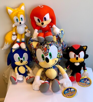 Sonic the Hedgehog Tails Knuckles Shadow Plush Doll Stuffed Authentic SEGA Toy $14.95