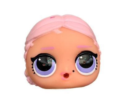 LOL Surprise Doll Head Only Show Baby For Replacement Pink Hair Pigtails $3.98