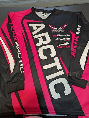 #ad Arcticwear Team Arctic Cat Snowmobile Active Wear Long Sleeve 2XL 2TG Pink Black $45.00