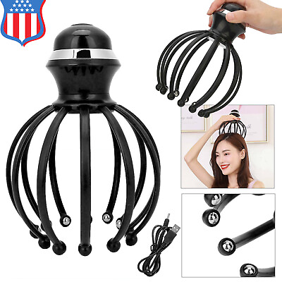 Head Massager Octopus Claw Handheld SPA Scalp Massager Electric Vibration Relax $15.97