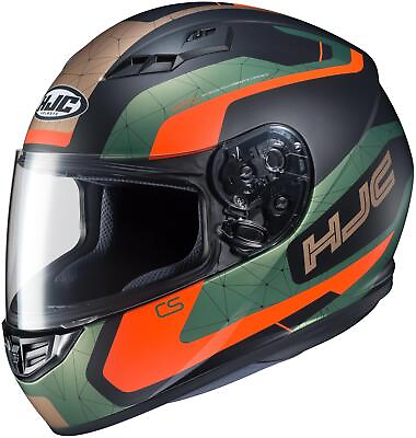 #ad HJC CS R3 Dosta Helmet X Small Semi Flat Green Dull Orange MC 47SF $79.17