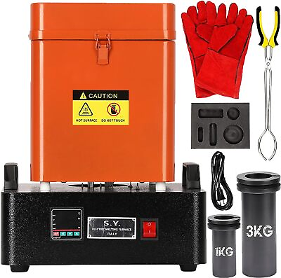 #ad #ad 2024 Upgraded 13KG Gold Melting Furnace Kit 2100°F Electric for Copper Silver $250.95