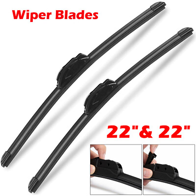 22 22 Inch OEM Windshield Wiper Blades Streak Free Spotless J hook Frameless $8.98