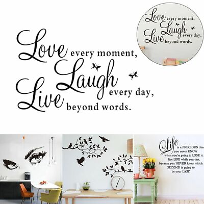 #ad #ad Vinyl Home Room Decor Art Quote Wall Decal Stickers Bedroom Removable Mural DIY $5.29