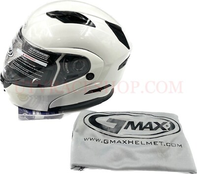 #ad GMAX MD 01 MODULAR HELMET PEARL WHITE XL G1010087 $137.75