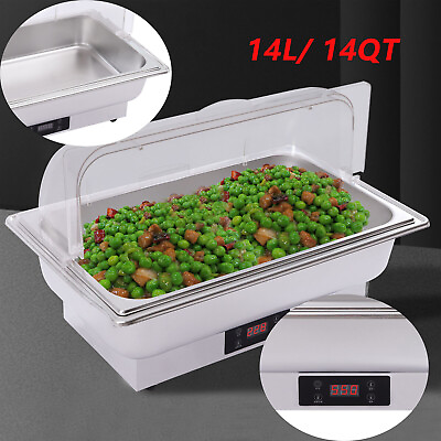 #ad 14L Food Warmer 600W Rectangle Electric Chafing Dish Set With Food Trays $140.60