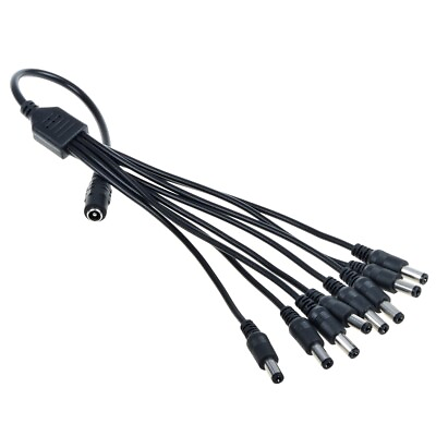 8 Way 8 Plug Splitter DC Cable Cord For LOREX 12VDC Security Camera CS 1202000 $6.75