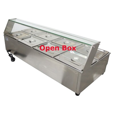 #ad #ad Open Box Countertop 6inch Deep 8 Pan Food Soup Warmer 1 2pan with Glass Shield $553.66