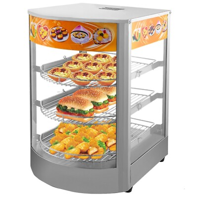 #ad 14 in Commercial Food Warmer Court Heat Food pizza Display Warmer Cabinet $229.99