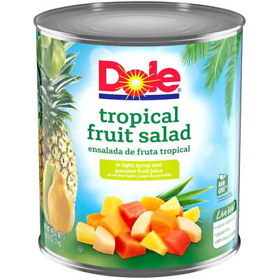 #ad Dole Tropical Fruit Salad in Light Syrup and Passion Fruit Juice 106 Oz Can $15.03