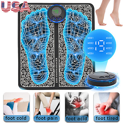 Portable Electric Foot Massager Pad Muscle Stimulator Blood Circulation Mat US $7.68
