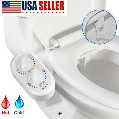 Bidet Fresh Water Spray Kit Toilet Seat Attachment Non Electric Hot Cold Nozzle $34.00