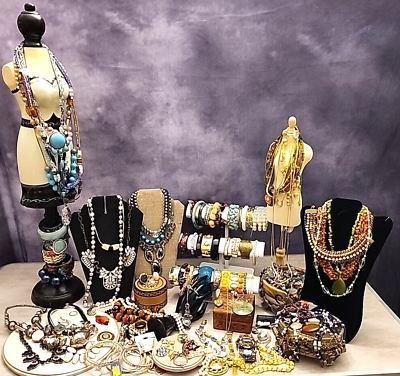 #ad Vintage To Modern Costume Fashion Jewelry 1 2 Pound Lot All Wearable Estate Find $24.95