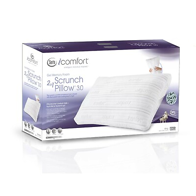 #ad #ad New Serta iComfort Scrunch 3.0 Pillow Triple Effects Gel Memory Foam Queen $79.00