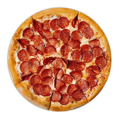#ad Pepperoni Pizza Sticker Restaurant Decor Real Size Cut Food Car Vinyl Stickers $3.95