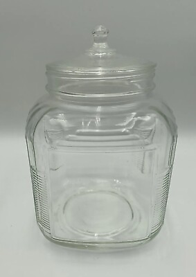 #ad Anchor Hocking Vintage Glass Countertop Canister With Lid $55.00