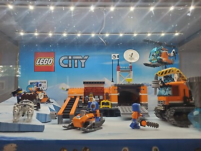 Lighted LEGO City Store Display 60036 Artic Base Camp amp; 60032 Artic Snowmobile $224.25