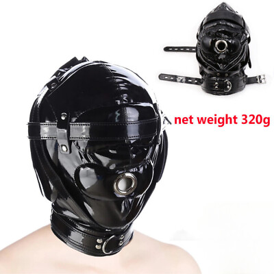 Sensory Deprivation Full Head Hood Headgear Mask Binding Open Mouth Adult $34.87