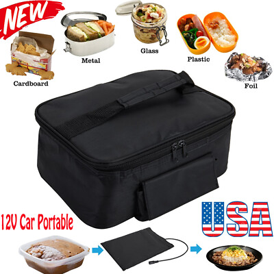 Portable Car Food Electric Warmer Heating Lunch Box Bag Oven Winter Food Warmer $25.30
