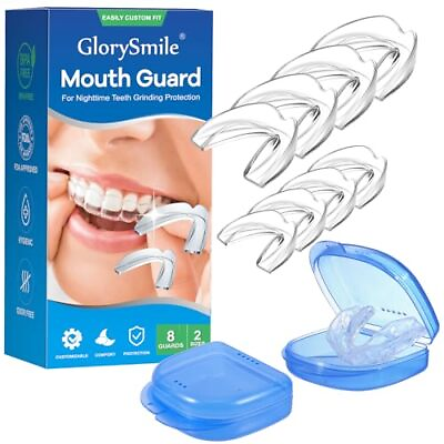 #ad 4 Packs Mouth guards sleeping guard mouthguard zquiet grinding jaw nitetime snor $16.65