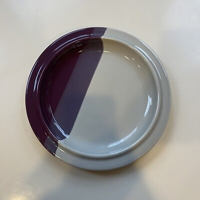 #ad Fabrik Pottery Salad Plates Grape Purple Jim McBride Seattle Agate 8 Avail $50.00