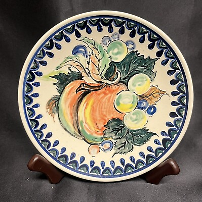 Polish Pottery Salad Plate Peach Plums Blueberries WIZA $12.99
