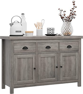 Sideboard Kitchen Buffet and Cabinet with Storage 3 Doors and 3 Drawers $182.99