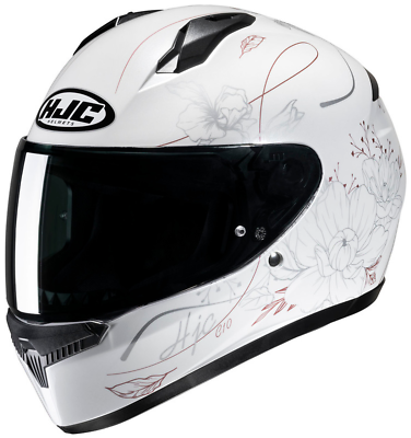 #ad #ad Open Box HJC Adult C10 Epik Motorcycle Helmet MC 8 White Pink Pick Size $93.46