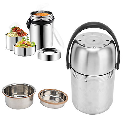 #ad #ad Hot Food Flask Stainless Steel Lunch Box Vacuum Insulated Trave Portable $25.64