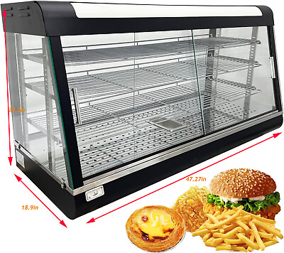 #ad 47quot; Commercial Food Warmer Display Case 3 Tier Electric Pizza Warmer Cabinet $1016.10
