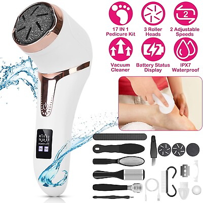 Professional Pedicure Kit Electric Foot Callus Remover with Vacuum Foot Grinder $22.15