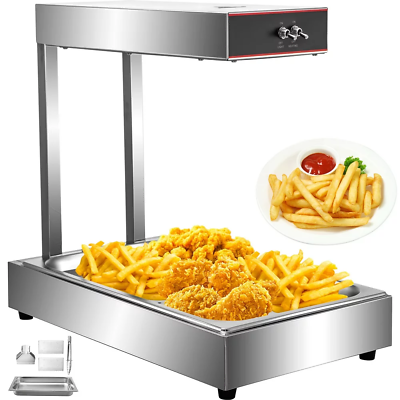 #ad 110V French Fry Food Warmer 22quot;X13quot; 1000W French Fry Heat LampStainless Steel $212.08