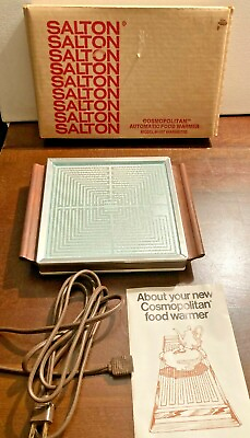 Vintage Salton Food Warmer Hotplate H 107 Warmette 1976 IOB $12.95
