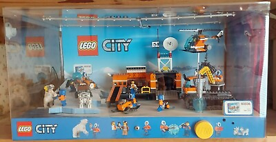 LEGO City Store Display Case 60036 60032 Artic Base Camp and Artic Snowmobile $275.00